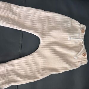 Kids Cream Joggers with Button Detail